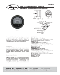 Thumbnail of document Manual - 631B Capsuhelic® Wet/Wet Differential Pressure Transmitter
